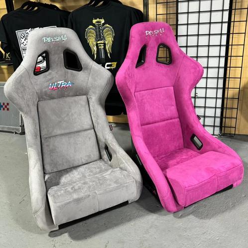 NRG Prisma Wonda Alcantara Roze Fuchsia Kuipstoel Sportstoel, Auto diversen, Tuning en Styling, Ophalen of Verzenden