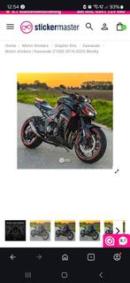 Kawasaki z1000 stickerset hoogglans rood, Ophalen of Verzenden