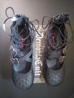 Zwarte Demonia Cult Ballerina's met spinneweb.Maat 40., Zwart, Nieuw, Demonia Cult, Ballerina's