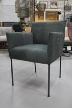 7 x luxe eetkamerstoel Forward Jess leer armleuningen design, Ophalen, Zo goed als nieuw, Metaal, Vijf, Zes of meer stoelen