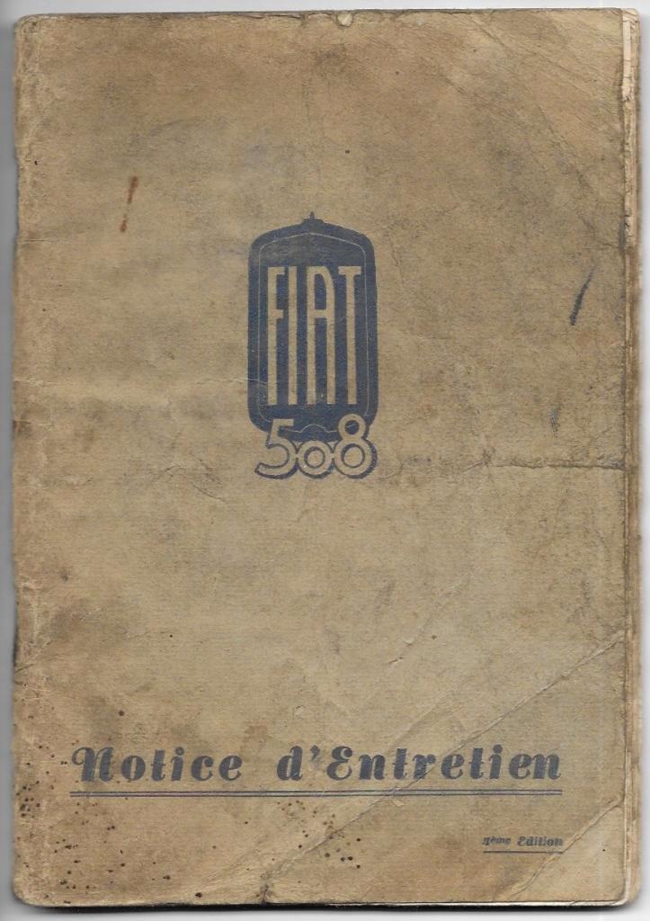 Fiat 508 notice handleiding 1933, Auto diversen, Handleidingen en Instructieboekjes, Ophalen of Verzenden