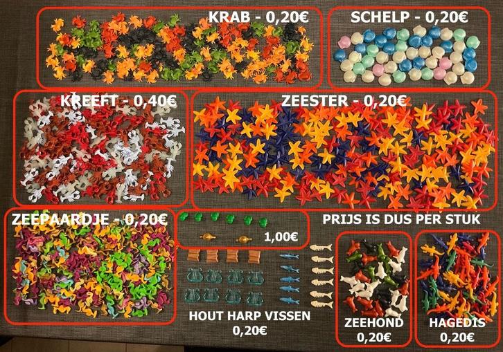 Zeester Kreeft Schelp Krab Kikker Zeehond Zeepaardje Hagadis, Kinderen en Baby's, Speelgoed | Playmobil, Zo goed als nieuw, Los playmobil