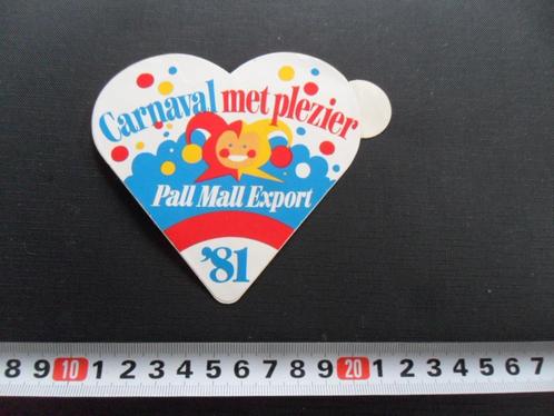 sticker carnaval met plezier pall mall export 1981, Verzamelen, Stickers, Zo goed als nieuw, Bedrijf of Vereniging, Ophalen
