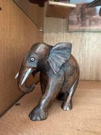 Houten Olifant - Handgemaakt Beeld - indianen, Antiek en Kunst, Ophalen