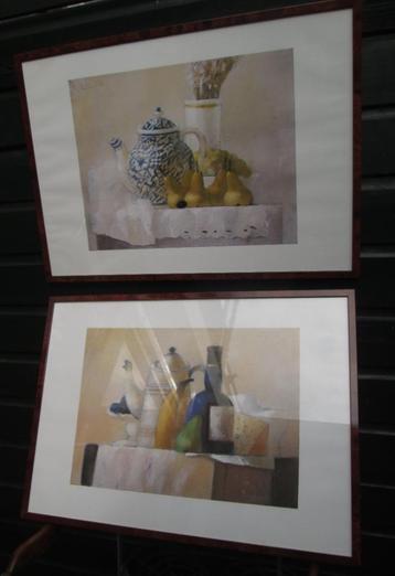2x Stilleven Lilita Upeniece Kunstdruk 52 x 72 cm beschikbaar voor biedingen