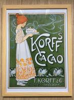 [Poster in Frame] KORFF'S CACAO Art Nouveau reclame, Verzenden, Nieuw, Reclamebord