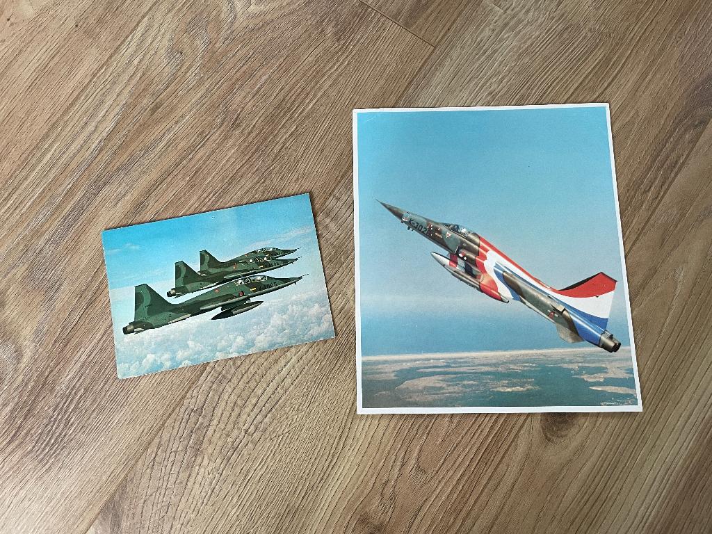 3x KLU NF-5 promo materiaal, Ophalen of Verzenden, Gebruikt, Kaart, Foto of Prent