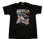 Vintage Harley Davidson t-shirt American born and bred by 3D, Ophalen, Info@taurusvintage.nl, Zwart, Harley Davidson
