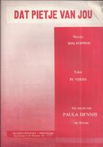 Bo106 bladmuziek dat pietje van jou paula dennis, Ophalen of Verzenden, Gebruikt, Artiest of Componist, Populair