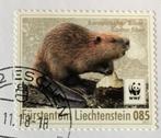 Postzegel van Liechtenstein 2017: bever wwf dier, Ophalen of Verzenden, Dier of Natuur, Gestempeld