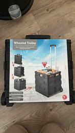 Krat oo wielen trolley boodschappen, Ophalen of Verzenden, Zo goed als nieuw, Krat, Minder dan 35 cm