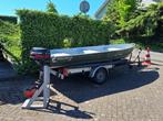 Quicksilver 410SL met Mercury 5pk, Watersport en Boten, Vis- en Consoleboten, Ophalen, Gebruikt, Tot 10 pk, Aluminium