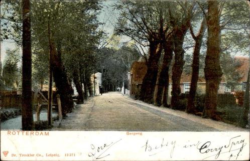 Rotterdam Bergweg Tol verderop st 1903, Verzamelen, Ansichtkaarten | Nederland, Gelopen, Zuid-Holland, Voor 1920, Ophalen of Verzenden