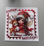 Zelfgemaakte  kerstkaart met envelop, Ophalen of Verzenden, Zo goed als nieuw, Kerst, Knipvel