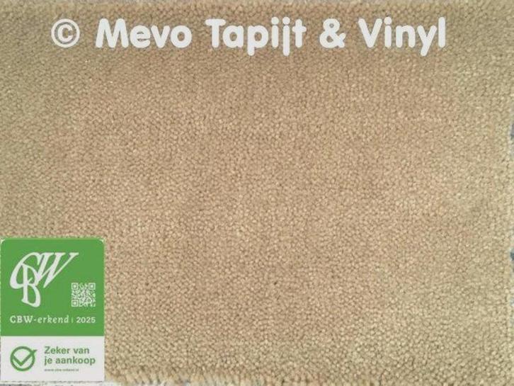 Tapijt, Gesneden pool, Beach, Lengte 3.40 x 4 mtr, Huis en Inrichting, Stoffering | Vloerbedekking, Nieuw, Tapijt, Crème, Beige