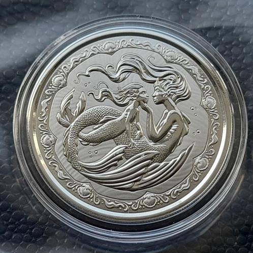 2023 Samoa Pacific Mermaid & Daughter 1 oz silver BU, Postzegels en Munten, Munten | Oceanië, Zilver, Ophalen of Verzenden