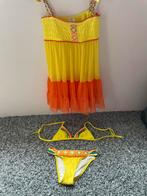Paté de sable bikini met bijpassend jurkje 12 jaar, Bikiniset, Meisje, Ophalen of Verzenden, Zo goed als nieuw