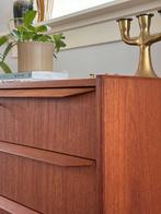 Vintage ladekast teak hout karen 50/60 Deens Scandinavisch, Ophalen, Gebruikt, 50 tot 100 cm, 3 of 4 laden