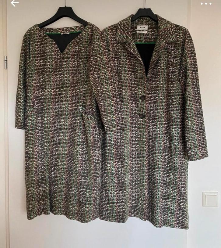 Kyra Jurk & Blazer Set - Maat 44, Kleding | Dames, Jurken, Zo goed als nieuw, Maat 42/44 (L), Overige kleuren, Knielengte, Ophalen of Verzenden
