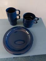 Coppia kampeerservies blauw zgan, Ophalen of Verzenden, Zo goed als nieuw, Bord(en), Overige stijlen