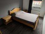 Bed + 2 nachtkasten + laden kast, Huis en Inrichting, Ophalen, Gebruikt, Beige, Vintage
