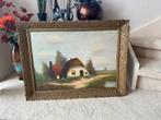 Schilderij op linnen met lijst, Antiek en Kunst, Ophalen