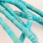 Streng Turquoise natuursteen (tussen) kraaltjes  4x2 mm, Hobby en Vrije tijd, Kralen en Sieraden maken, Ophalen, Nieuw, Kraal