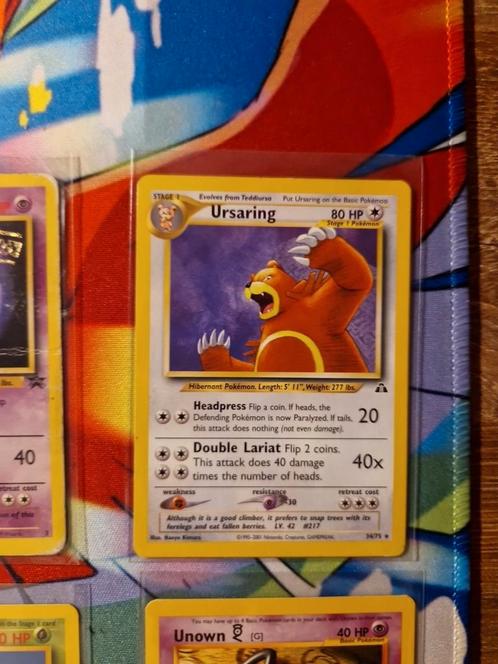 Ursaring 34/75 Neo Discovery 2000 Wotc, Hobby en Vrije tijd, Verzamelkaartspellen | Pokémon, Zo goed als nieuw, Losse kaart, Ophalen of Verzenden