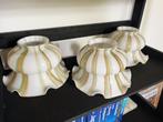 Vintage unieke glazen lampenkapjes rok murano glas Italiaans, Huis en Inrichting, Lampen | Lampenkappen, Minder dan 25 cm, Crème