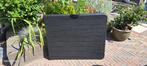 Zwarte kunststofof robuuste campingtafel 75x180 en hoogte 70, Caravans en Kamperen, Ophalen, Zo goed als nieuw, Campingtafel