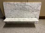 Planchet marmer met achterwand, Huis en Inrichting, Ophalen of Verzenden, Gebruikt