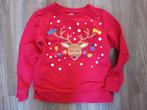Kersttrui maat 110-116 met rendier, Kinderen en Baby's, Kinderkleding | Maat 110, Ophalen of Verzenden, Zo goed als nieuw, Meisje