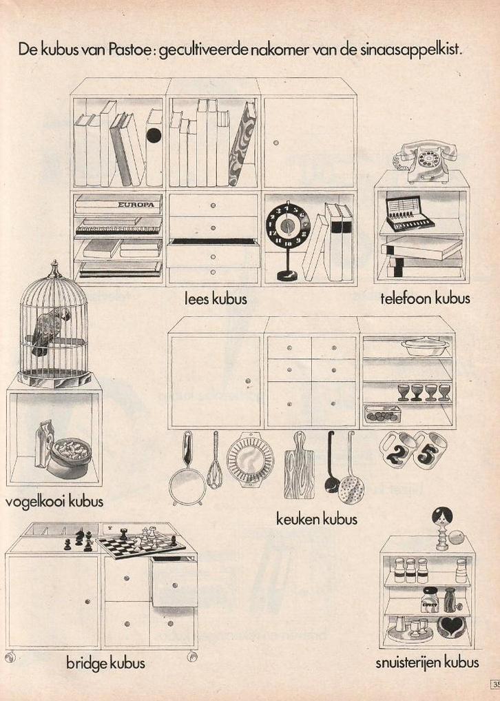 Retro reclame 1969 Pastoe Utrecht kubus meubels, Verzamelen, Retro, Overige typen, Verzenden