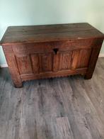 Massief houten dekenkist - handgesneden koloniaal, Ophalen