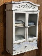 Brocante wandkastje, Huis en Inrichting, Ophalen, Minder dan 50 cm, Gebruikt, Met lade(s)