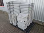 Grijze Kunststof Stapelbakken/nestbaar 60x40x30cm - 40 stuks, Ophalen, Gebruikt, 40 tot 60 cm, 50 tot 75 cm