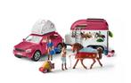 Schleich paarden avonturen met auto en trailer 42535, Verzamelen, Speelgoed, Ophalen, Zo goed als nieuw