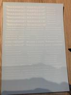 Waterslide Decals Mammoet  WHITE PRINT  A4 Bomvol, Hobby en Vrije tijd, Modelauto's | 1:87, Ophalen of Verzenden, Nieuw, Bus of Vrachtwagen