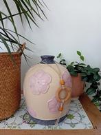 Zeer mooie vaas met roze bloemen, Ophalen of Verzenden, Zo goed als nieuw, Overige kleuren, Minder dan 50 cm