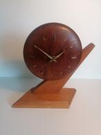 Vintage Teakhouten Klok - Jaren 60 - Elektrisch, Ophalen of Verzenden