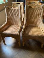 Rotan eetkamer stoelen, Riet of Rotan, Vier, Gebruikt, Rotan. Retro, Aziatisch