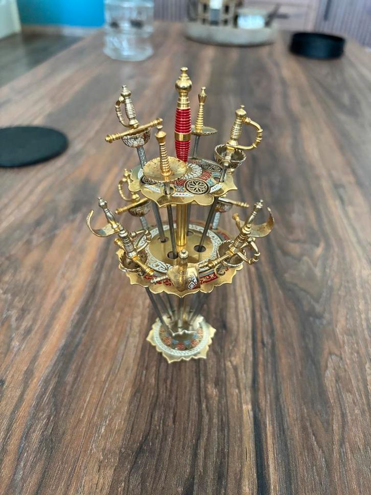 Vintage Zwaard Prikkers Set van toledo, Antiek en Kunst, Antiek | Bestek, Ophalen of Verzenden