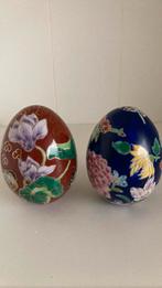 Vintage Chinese cloisonne sierei - ei set van 2 - decoratie, Ophalen of Verzenden