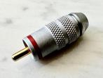 TulpStekker RCA cinch connectoren rood zwart, Ophalen of Verzenden, Nieuw, Speaker of Versterker