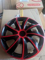 Set van 4 wieldoppen 14 inch - Rood/Zwart, Auto diversen, Wieldoppen, Ophalen of Verzenden, Nieuw