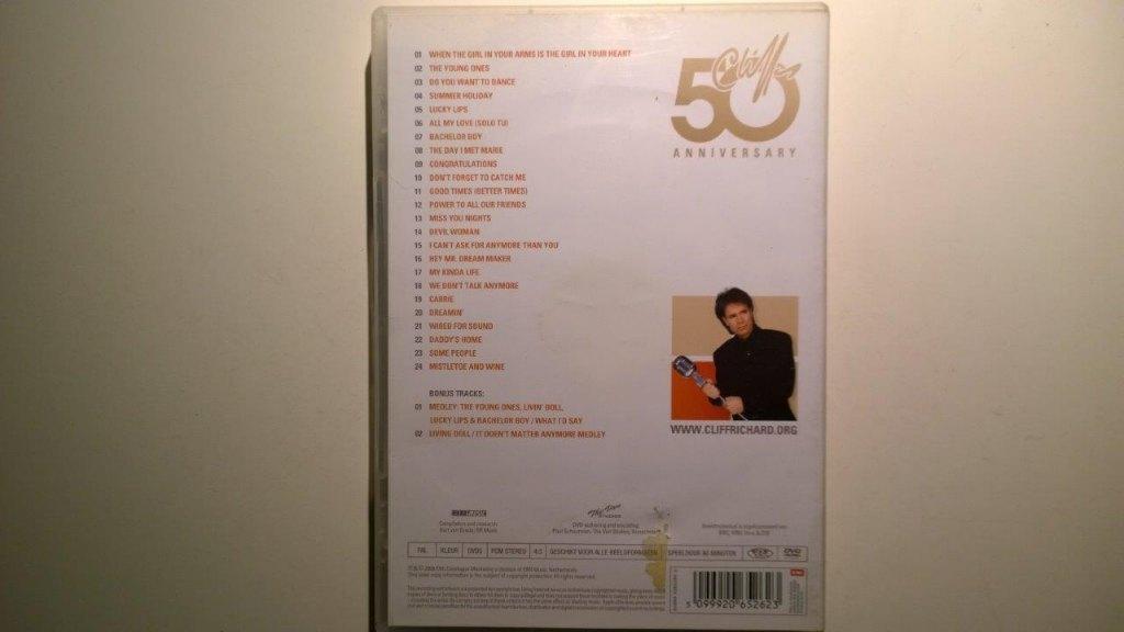 Cliff Richard - Cliff 50th Anniversary (DVD), Alle leeftijden, Ophalen of Verzenden, Zo goed als nieuw, Muziek en Concerten