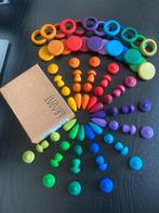 Nieuwe, grote 72 delige set Grapat regenboog loose parts, Kinderen en Baby's, Speelgoed | Houten speelgoed, Ophalen of Verzenden