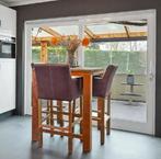 Robuuste bartafel met stoelen – Tijdloos & exclusief, Ophalen, "Industrieel – tijdloos”, Teakhout, Zo goed als nieuw