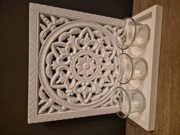 Villa Volance  2 x wanddecoratie met 3 kaarsjes beschikbaar voor biedingen