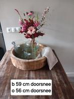 Olijfbak 59 cm doorsnee, Ophalen of Verzenden, Zo goed als nieuw, Rond, Hout